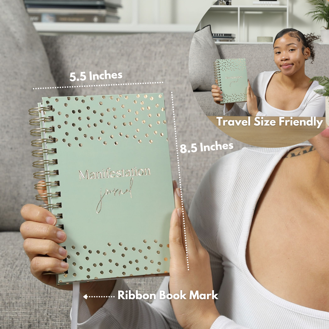 Manifestation Journal for Women and Men 2025 (Sage Green)