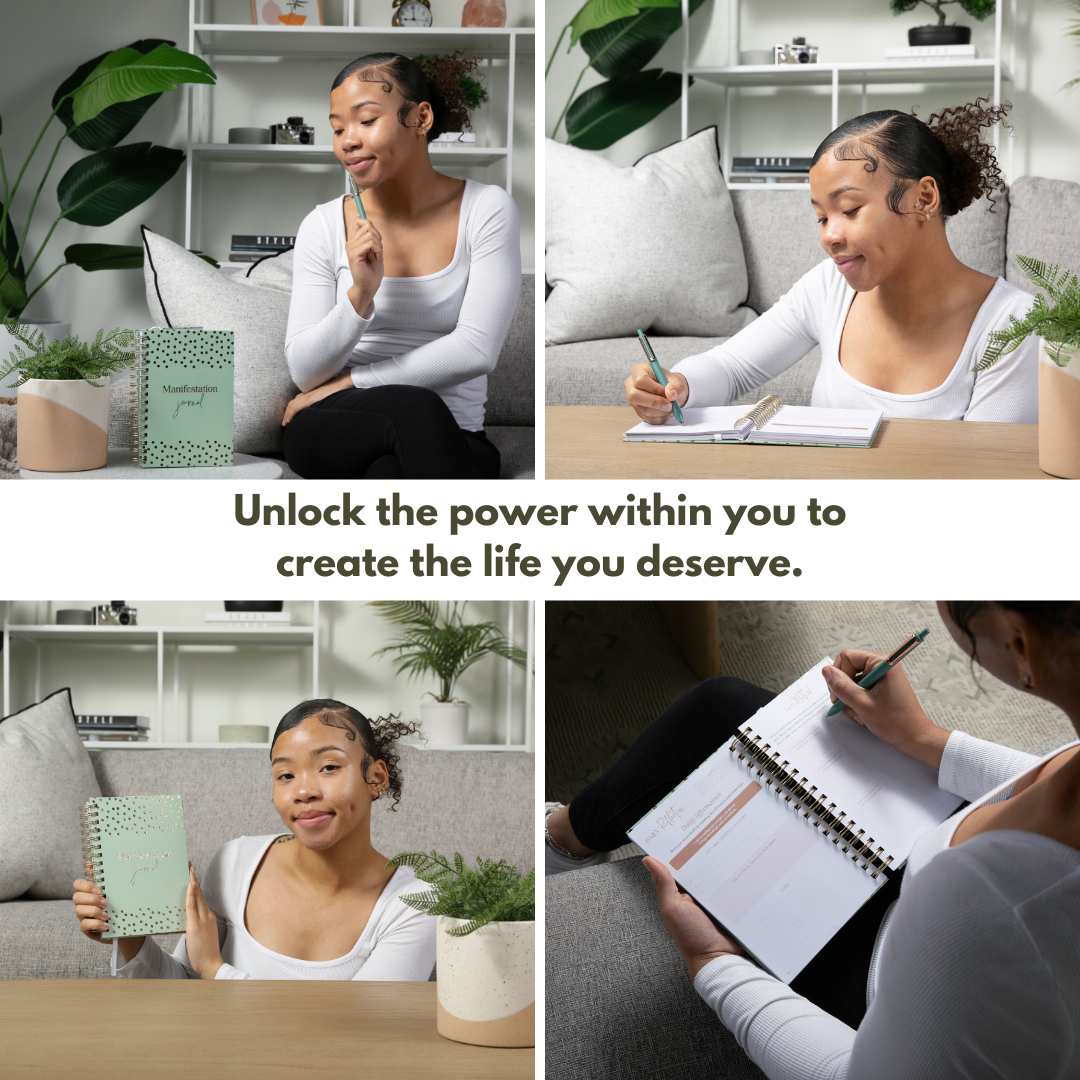 Manifestation Journal for Women and Men 2025 (Sage Green)