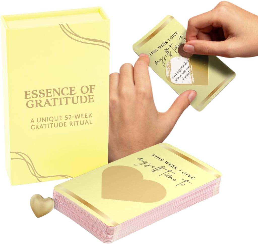 2-in-1 Self-Care Bundle | Affirmation & Gratitude Scratch Cards | 52-Week Positivity Kit for Motivation & Mindful Living