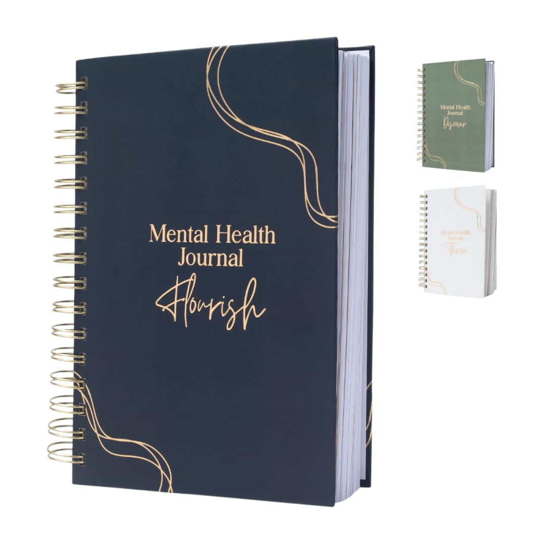 Ultimate Mental Health Journal Set – Discover, Flourish, and Thrive Journals for Growth, Healing, and Positivity