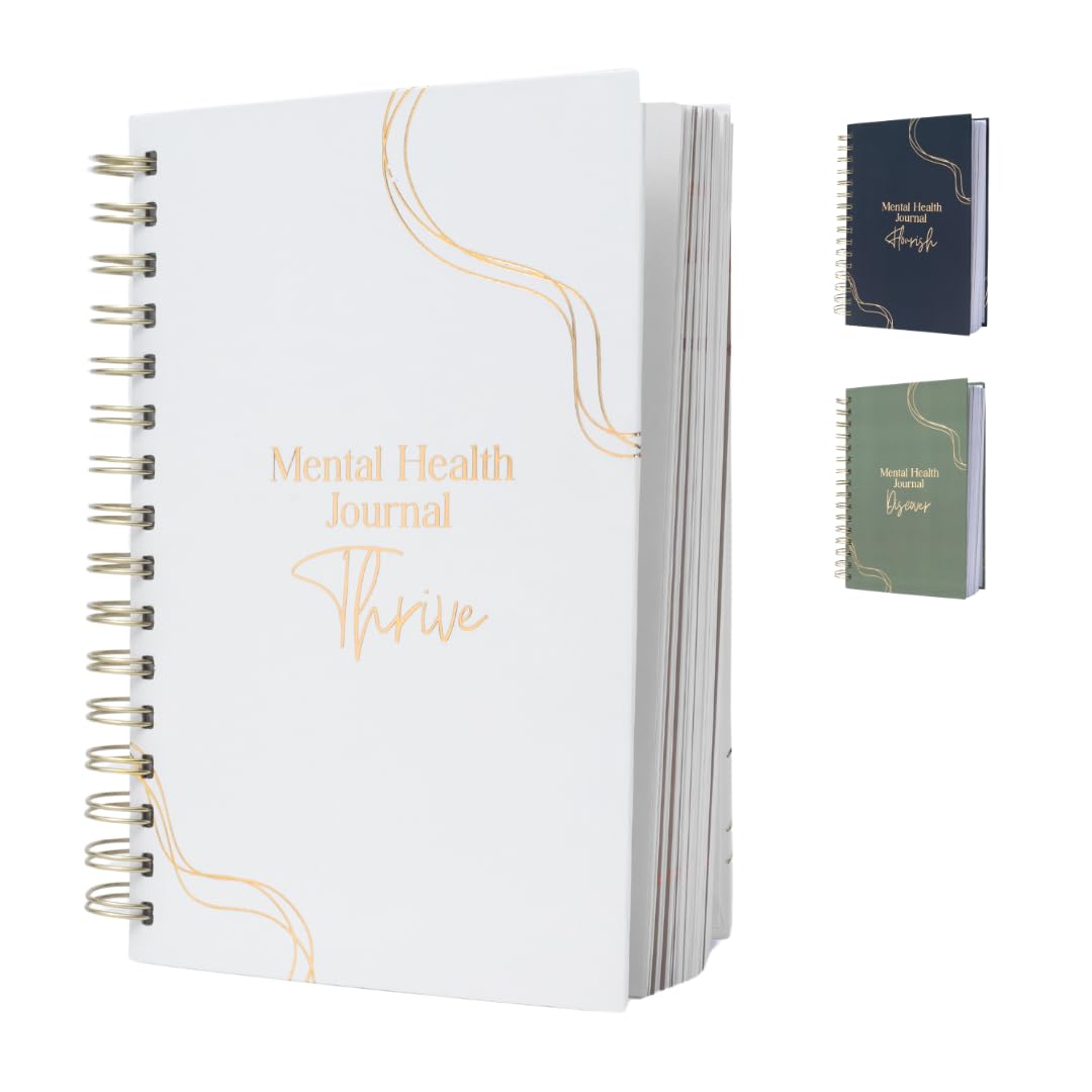 Ultimate Mental Health Journal Set – Discover, Flourish, and Thrive Journals for Growth, Healing, and Positivity