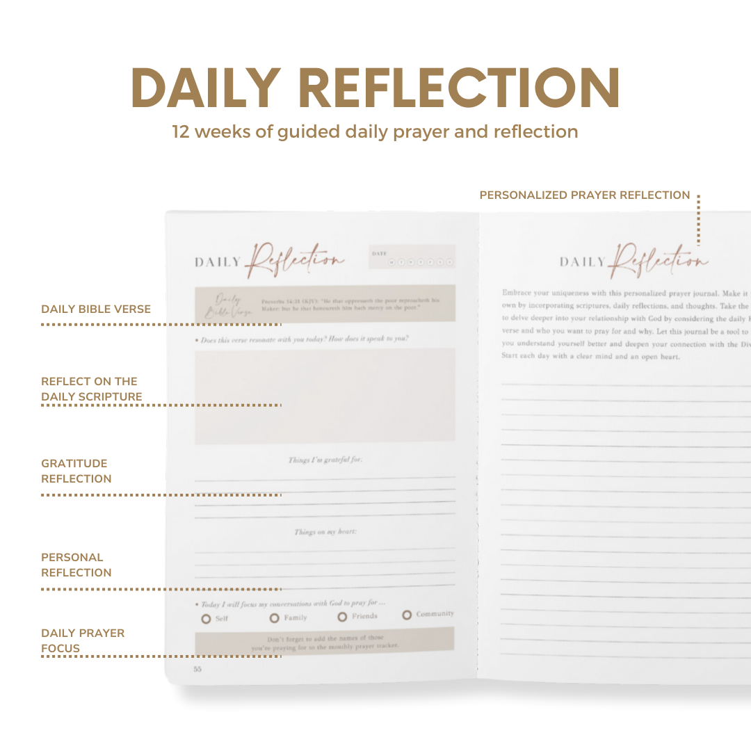 The Daily Prayer Journal (White Curly Line)