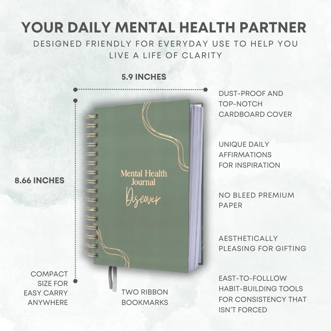 Ultimate Mental Health Journal Set – Discover, Flourish, and Thrive Journals for Growth, Healing, and Positivity