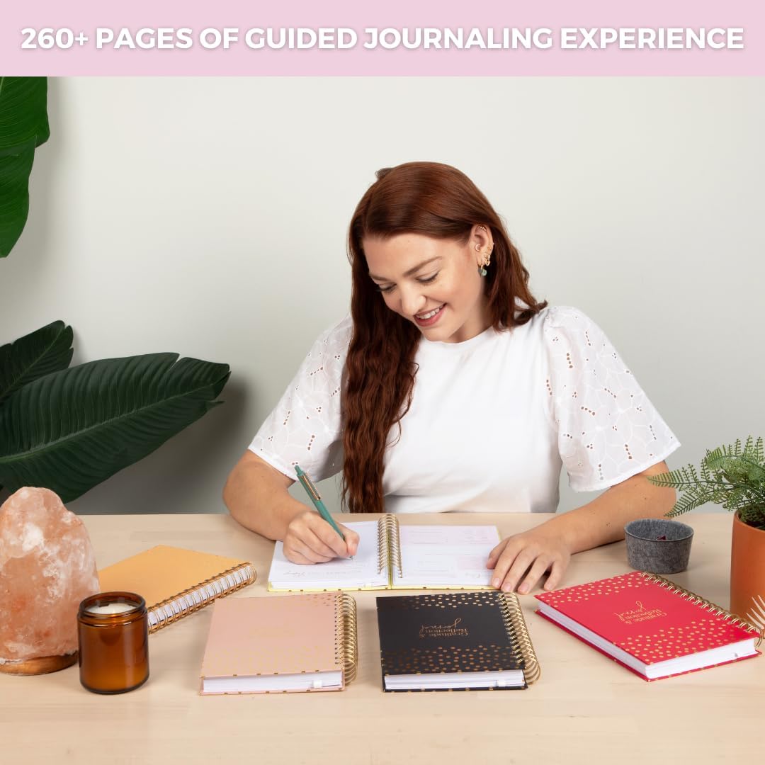 Pink Chevron Prayer Set – Prayer Journal, Gratitude Journal, and Mental Health Scratch Cards for Mindfulness