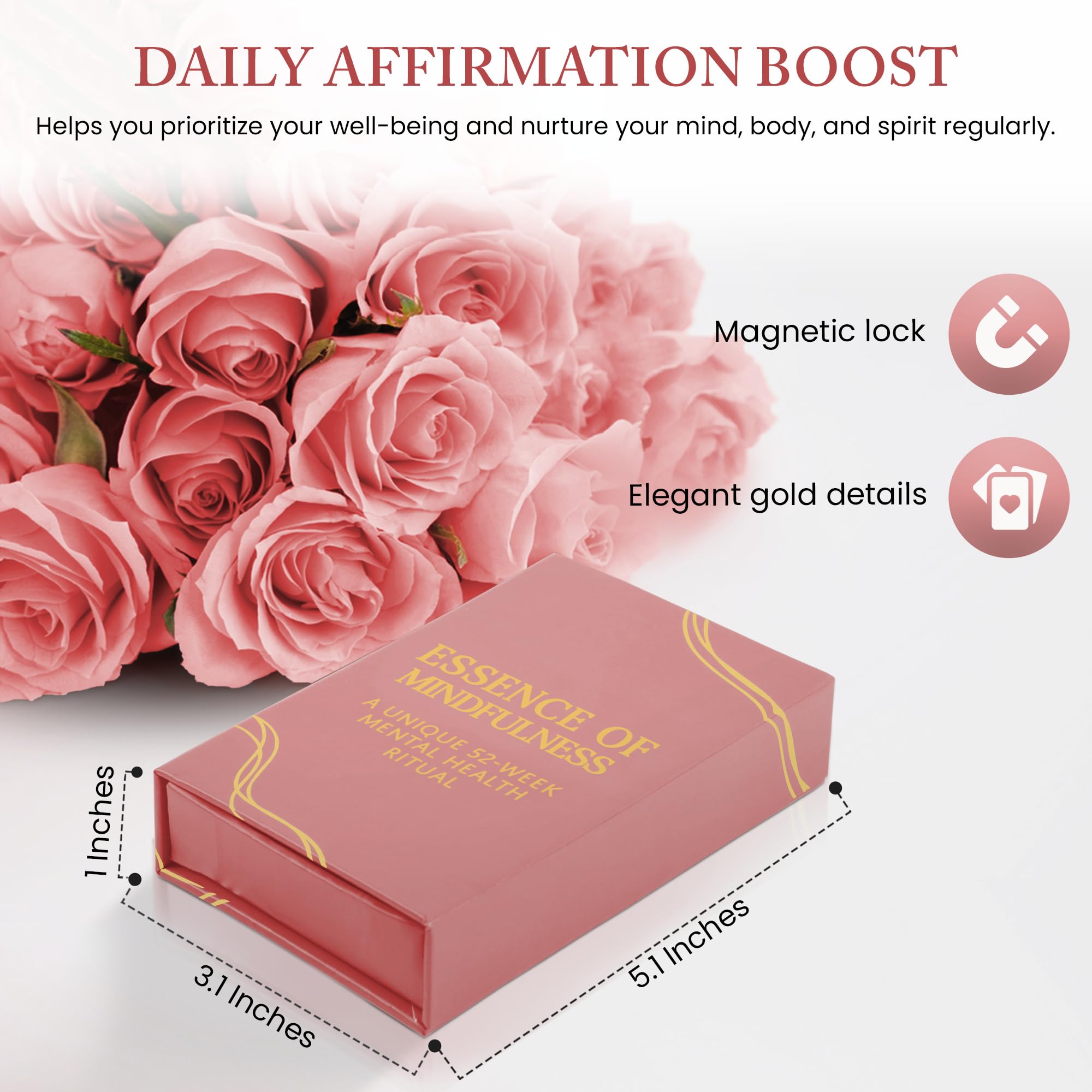 Self-Care & Gratitude Box – Pink Gratitude Journal, Self-Care Box, and Mental Health Scratch Cards