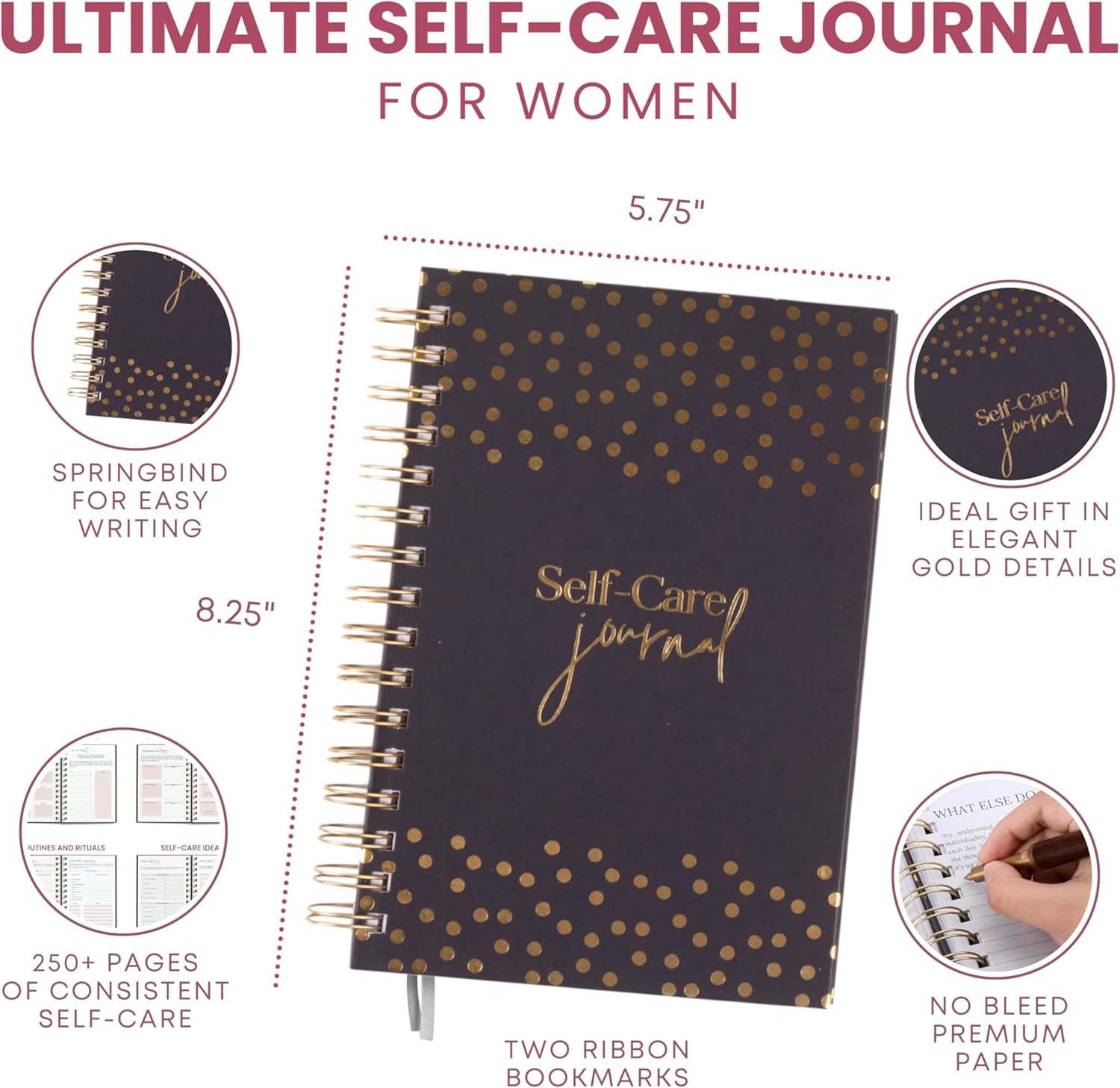 Navy Blue Journaling Set – Prayer, Gratitude, and Self-Care Journals for Personal Growth & Mindfulness