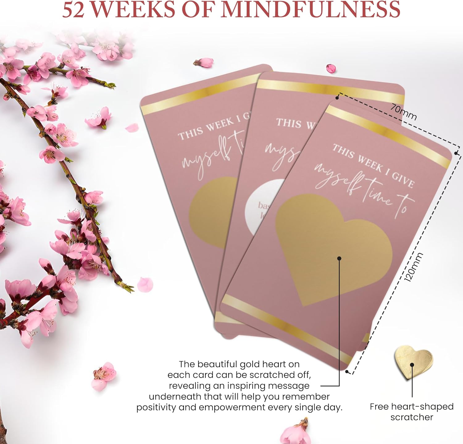 Pink Chevron Prayer Set – Prayer Journal, Gratitude Journal, and Mental Health Scratch Cards for Mindfulness