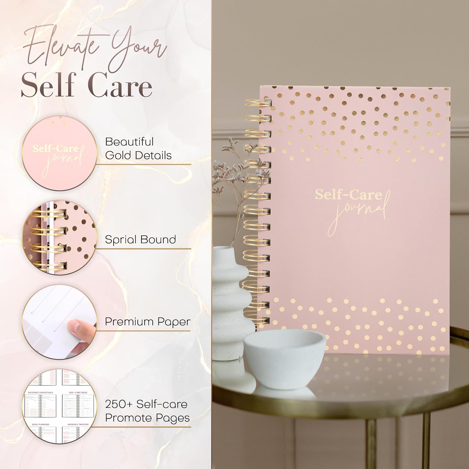 Ultimate Self-Care Gift Box: Daily Self-Care Journal, Affirmation Cards, and Scratch-Off Wellness Cards for Mindfulness and Relaxation