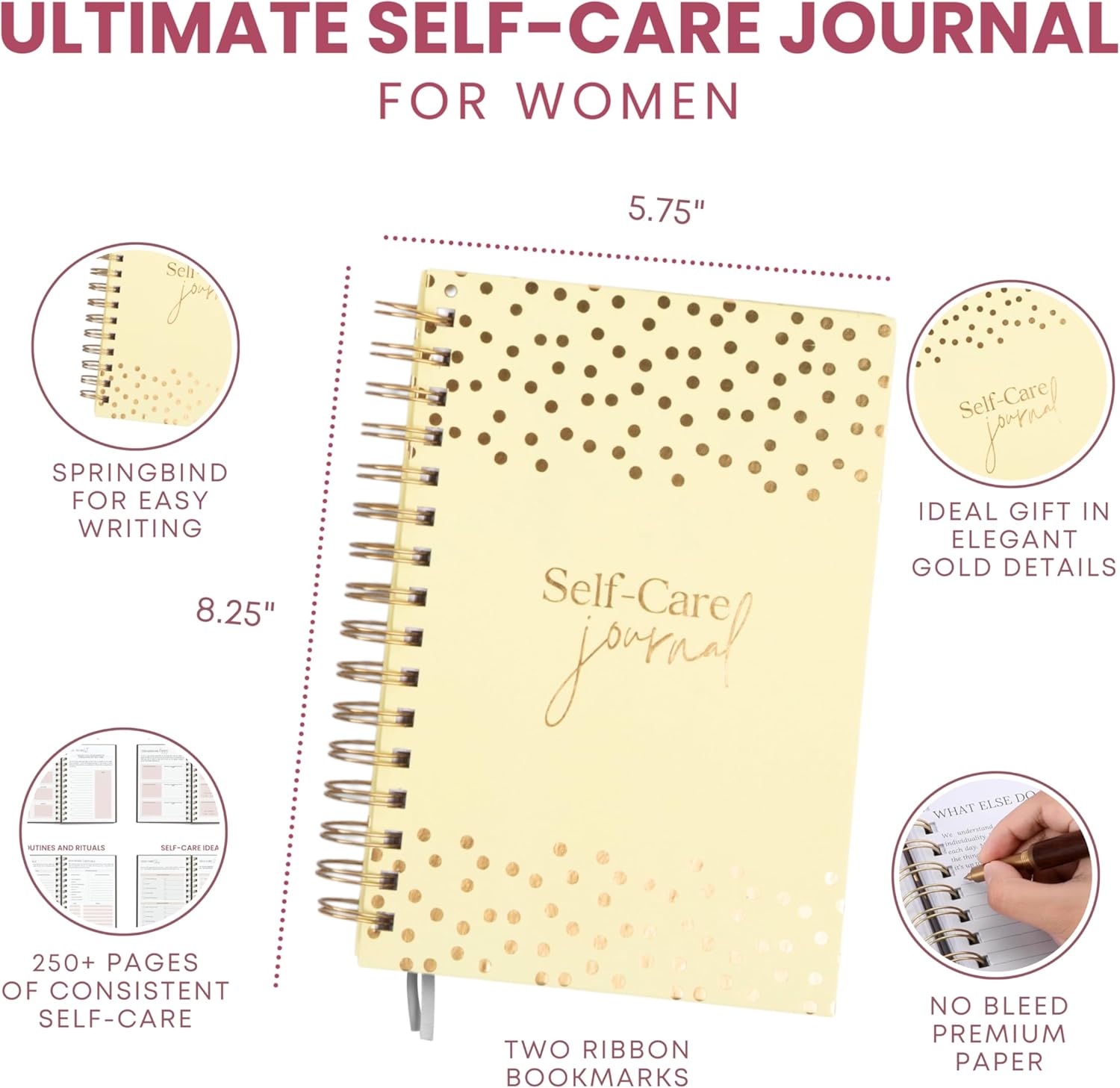 Yellow Wellness Bundle – Self-Care Journal, Gratitude Journal, and Gratitude Scratch Cards for Daily Positivity