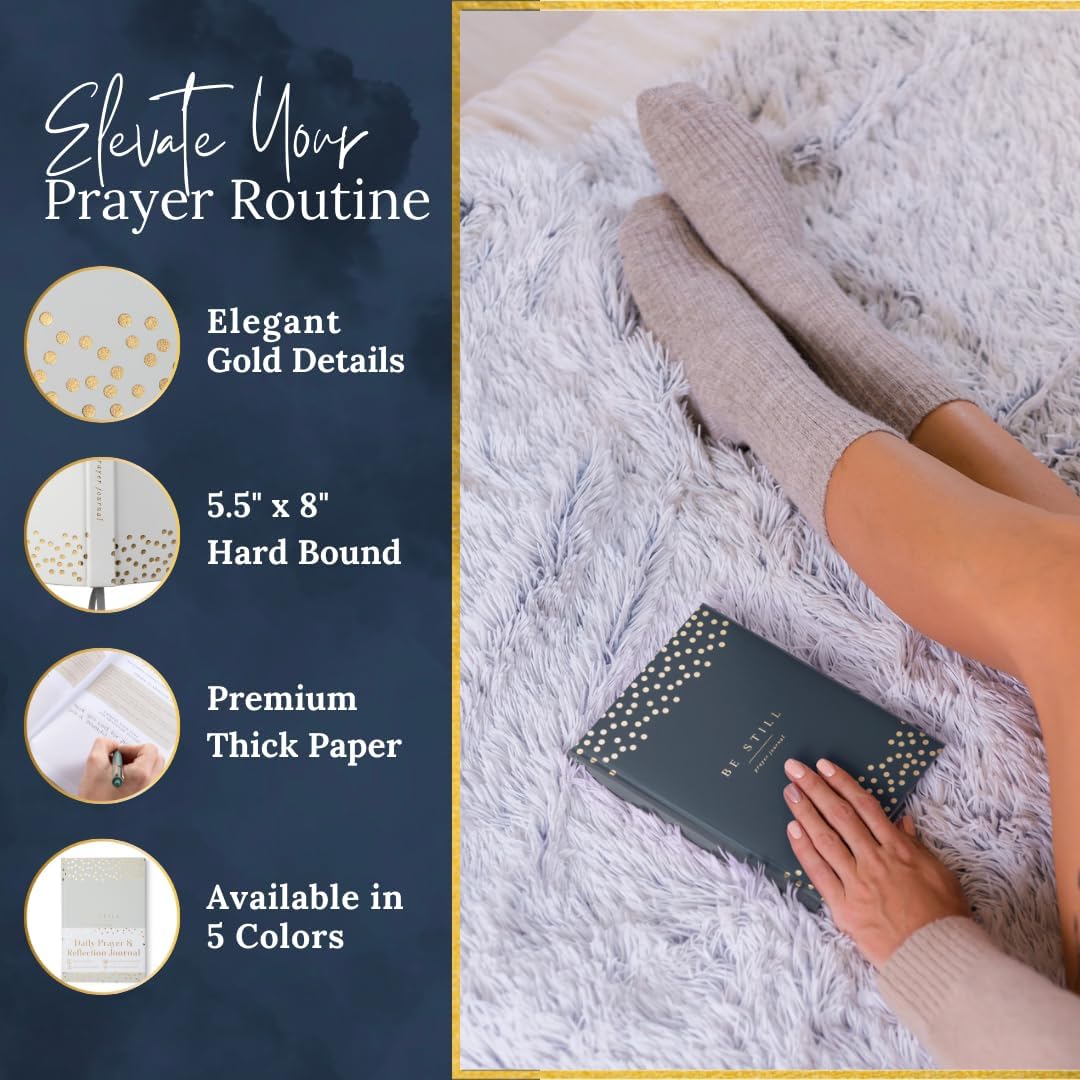 Navy Blue Journaling Set – Prayer, Gratitude, and Self-Care Journals for Personal Growth & Mindfulness