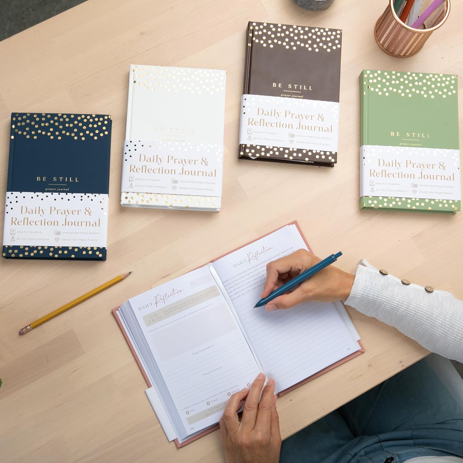 Pink Wellness Collection – Prayer Journal, Gratitude Journal, and Mental Health Scratch Cards