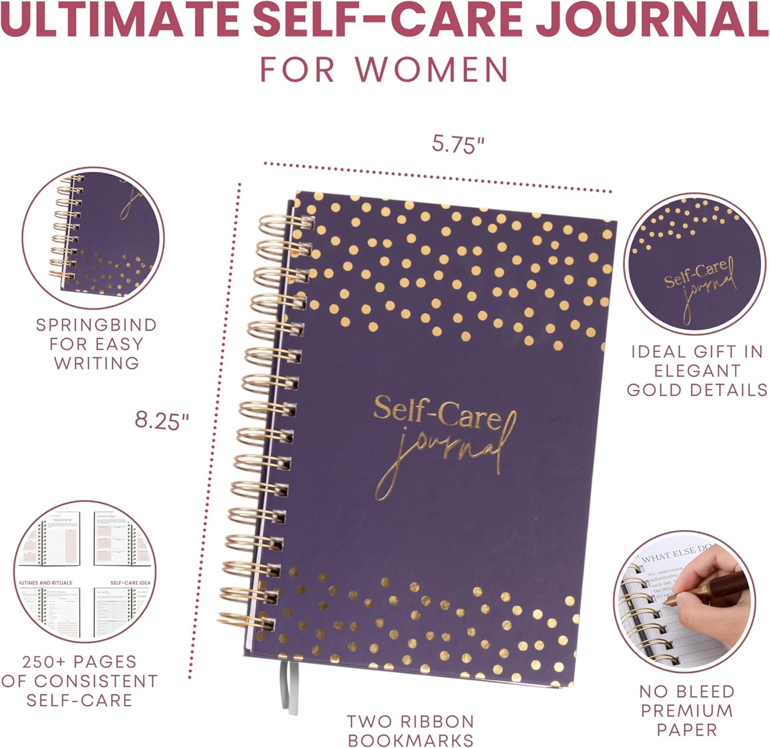 Plum Self-Care Essentials – Self-Care Journal, Self-Care Box, and Affirmation Scratch Cards for Positive Habits