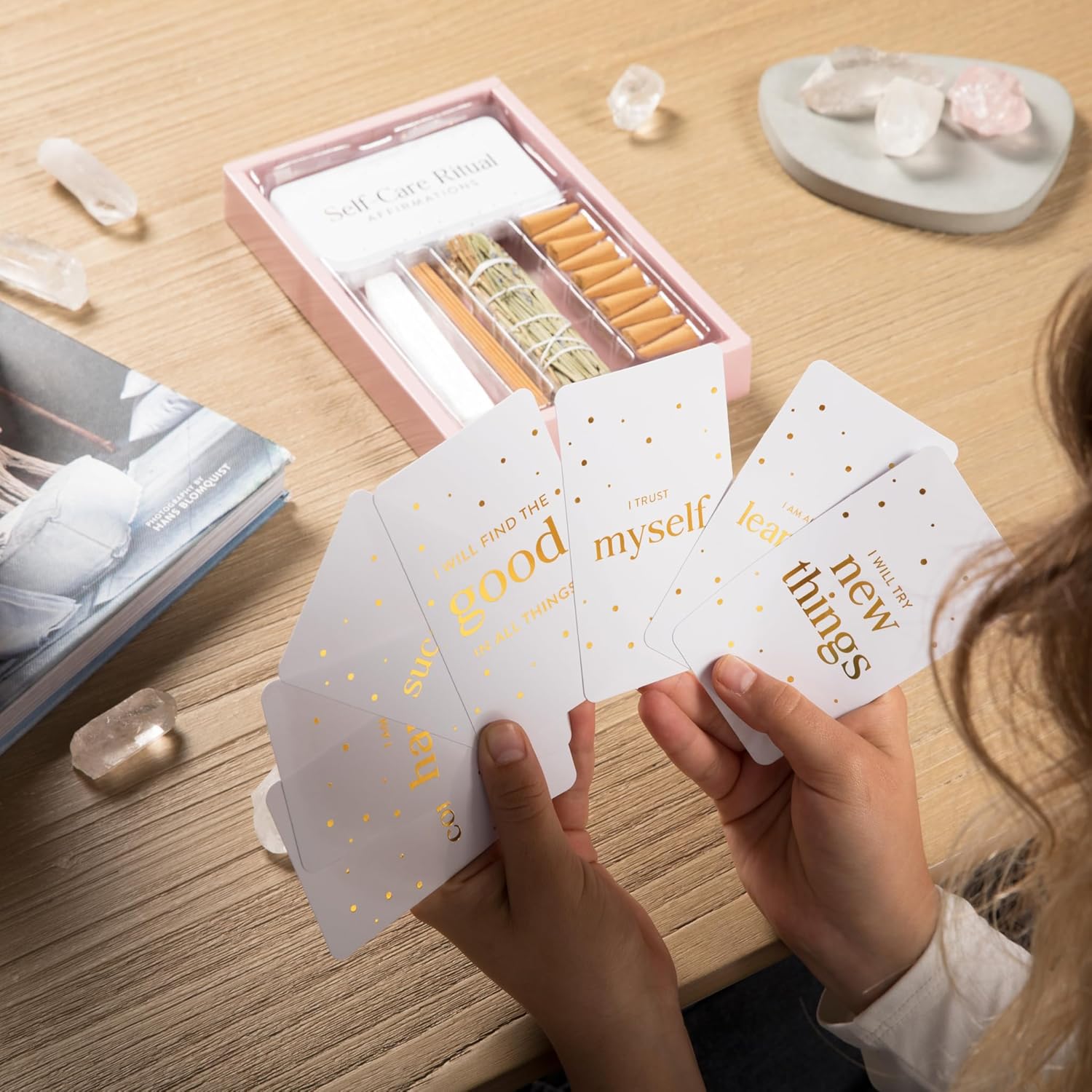 Gratitude & Self-Care Bundle | Orange Gratitude Journal, Self-Care Box with Wellness Essentials, and Gratitude Scratch Cards for Mindfulness, Positivity, and Relaxation