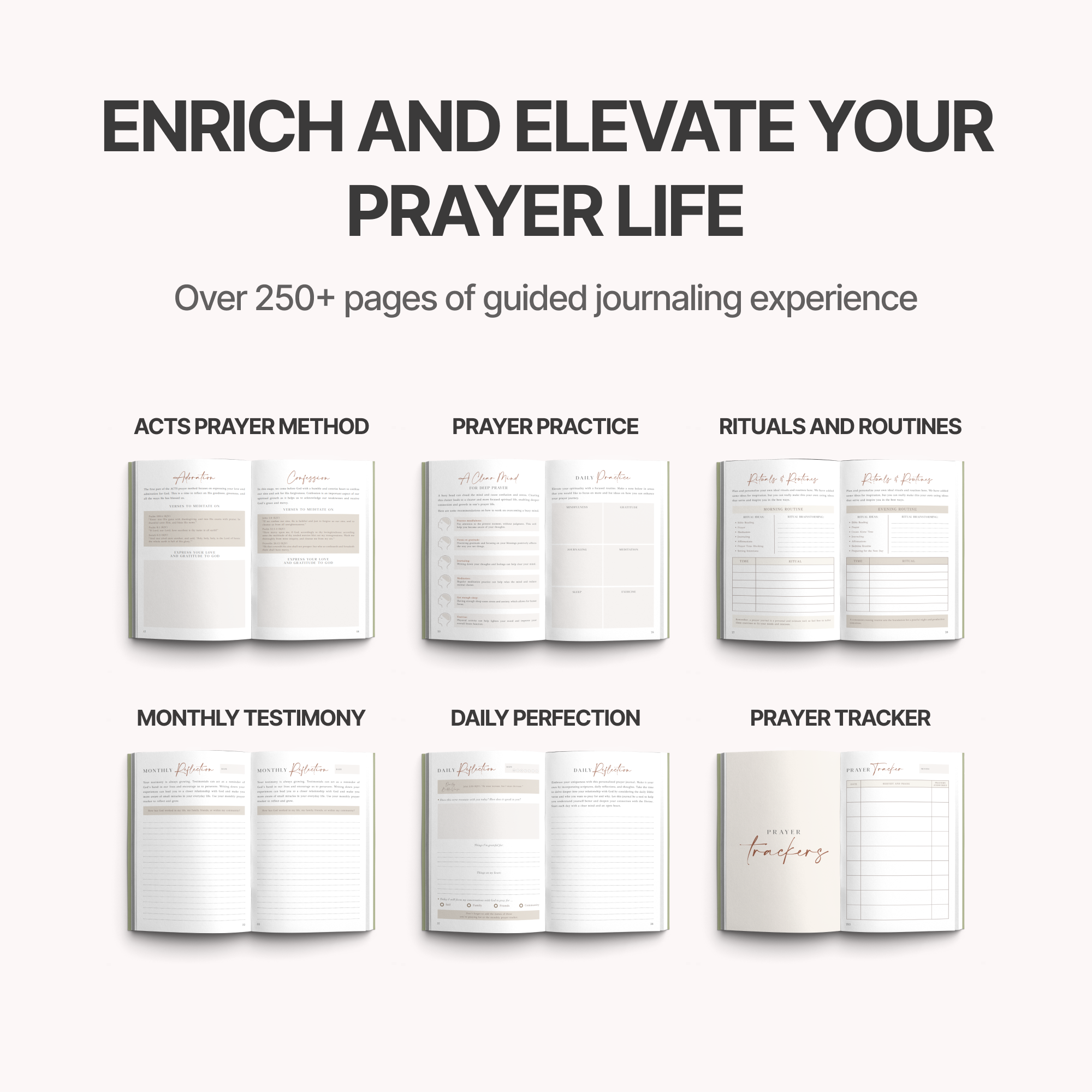 The Daily Prayer Journal: Daily KJV Scriptures for Men and Women (White Chevron)