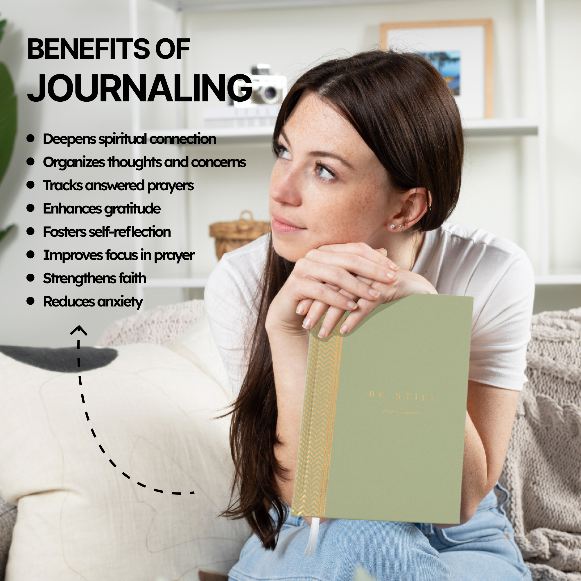 The Daily Prayer Journal: Daily KJV Scriptures for Men and Women (Pink Chevron)