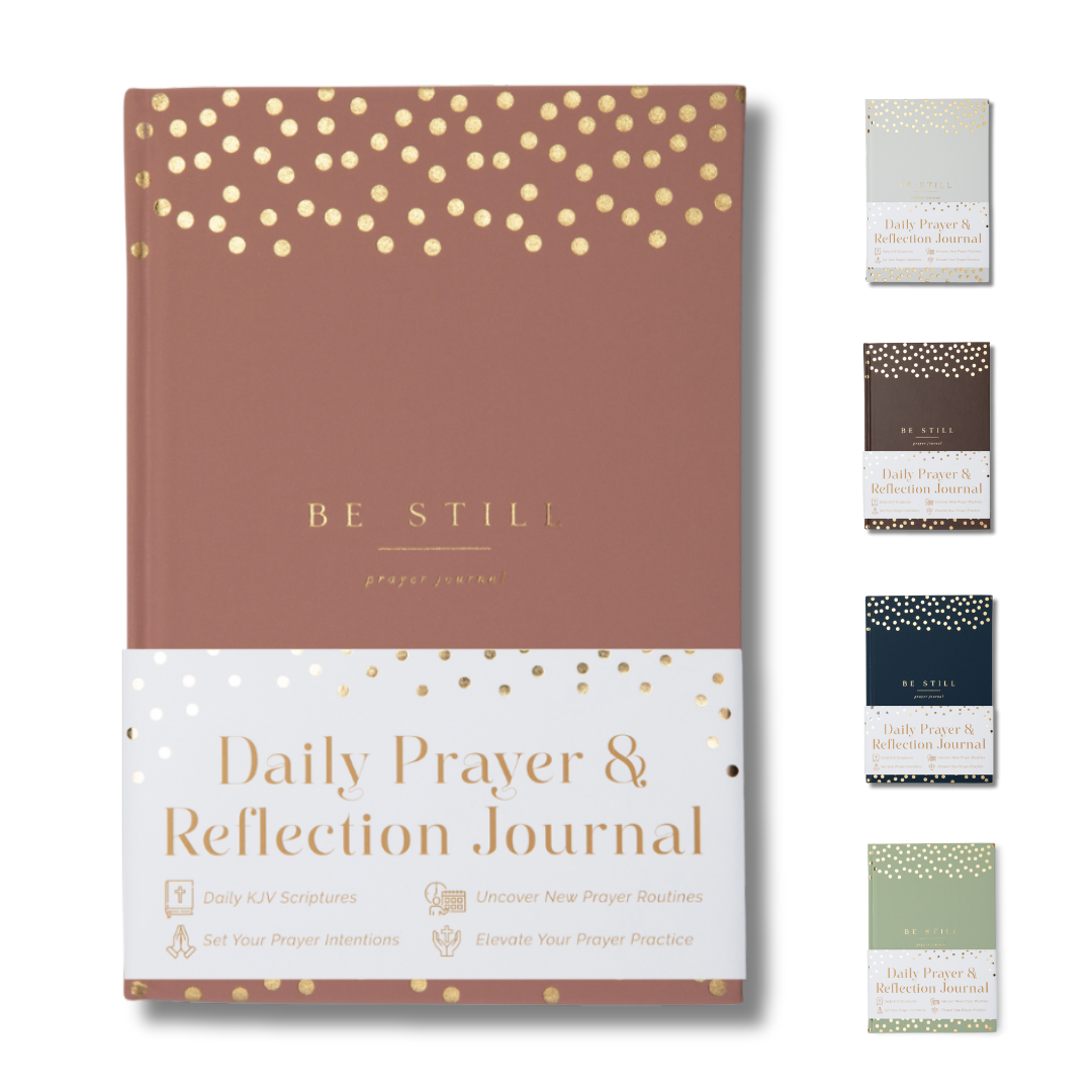 The Daily KJV Scriptures Prayer Journal for Men and Women (Blue Dotted Design)