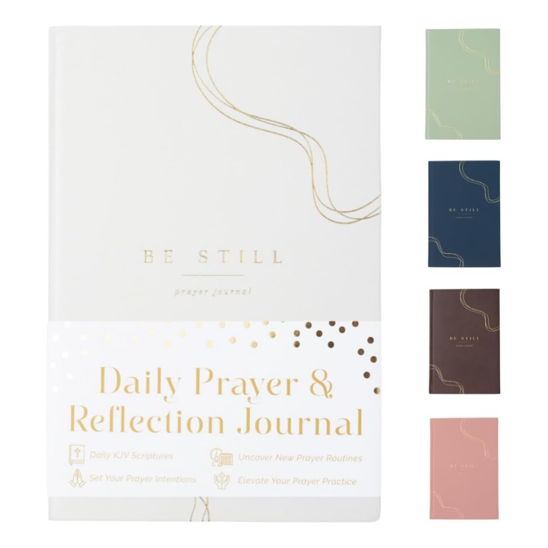 The Daily Prayer Journal (White Curly Line)