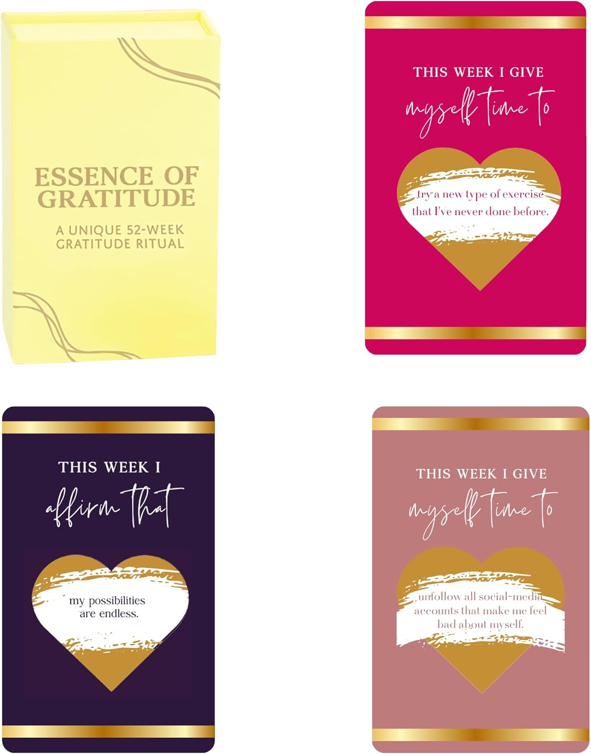 All-in-One Affirmation, Gratitude, Self-Care & Mindfulness Scratch Card Bundle | 52-Week Motivational & Positivity Kit | Inspiring Scratch-Off Cards for Empowerment, Self-Love & Mindful Living