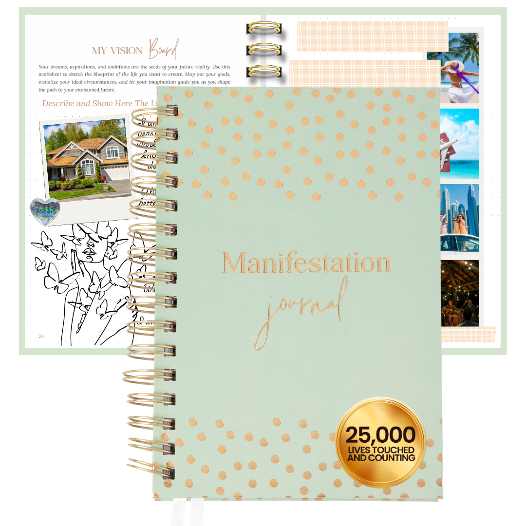 Manifestation Journal for Women and Men 2025 (Sage Green)