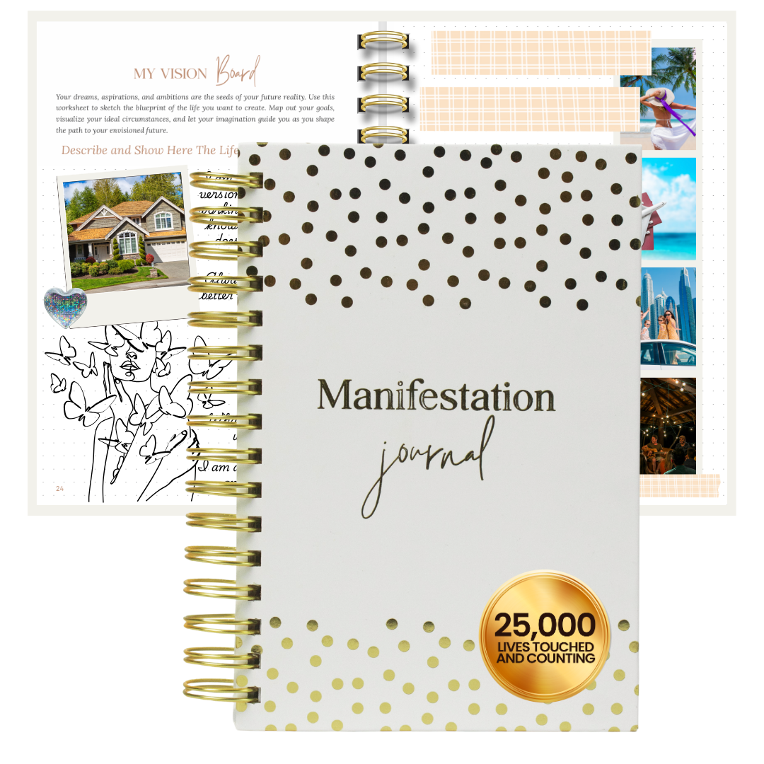 Manifestation Journal for Women and Men 2025 (White)