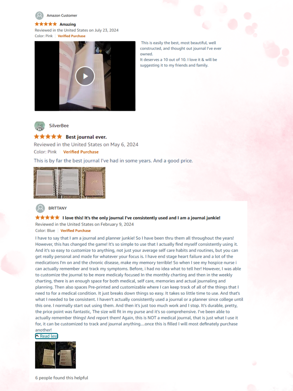 Pink Self Care Journal main image 0